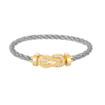 [Eternal Jewelry]CHANCE LARGE 8 FIGURE BUCKLE HALF DIAMOND BRACELET GOLD