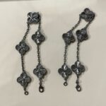 [Eternal Jewelry]CLOVER 5 MOTIF BLACK BRACELET - Image 2