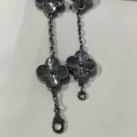 [Eternal Jewelry]CLOVER 5 MOTIF BLACK BRACELET - Image 7