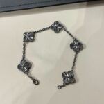 [Eternal Jewelry]CLOVER 5 MOTIF BLACK BRACELET - Image 8