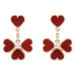 [Eternal Jewelry]SWEET CLOVER CARNELIAN EARRINGS - 图片 2