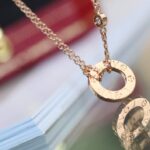 [Eternal Jewelry]LOVE NECKLACE ADJUSTABLE ROSE GOLD 2 DIAMOND - 图片 3