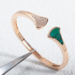 [Eternal Jewelry]DREAM BRACELET OPEN MALACHITE PINK GOLD - 图片 3