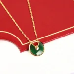 [Eternal Jewelry]AMULETTE GOLD MALACHITE NECKLACE - Image 3