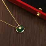 [Eternal Jewelry]AMULETTE GOLD MALACHITE NECKLACE - Image 4