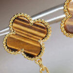 [Eternal Jewelry]CLOVER  2 MOTIF  TIGER EYE CARNELIAN EARRINGS - 图片 5