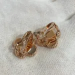 [Eternal Jewelry]CLOVER MEDIUM 1 MOTIFS CARNELIAN  DIAMOND earrings - 图片 4
