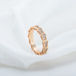[Eternal Jewelry]SERPENTI RING PINK GOLD DIAMOND PAVED 3MM - 图片 4