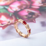 [Eternal Jewelry]SERPENTI RING PINK GOLD CARNELIAN DIAMOND 3MM - 图片 6