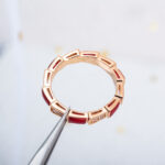[Eternal Jewelry]SERPENTI RING PINK GOLD CARNELIAN DIAMOND 3MM - 图片 7