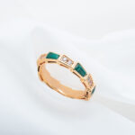 [Eternal Jewelry]SERPENTI RING PINK GOLD MALACHITE DIAMOND 3MM - 图片 6
