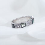 [Eternal Jewelry]SERPENTI RING SILVER DIAMOND BLACK MOP 4MM - 图片 6