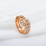 [Eternal Jewelry]SERPENTI RING PINK GOLD DIAMOND DOUBLE ROW - 图片 3