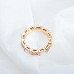 [Eternal Jewelry]SERPENTI RING PINK GOLD MOP DIAMOND PAVED 4MM - 图片 3