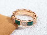 [Eternal Jewelry]SERPENTI RING PINK GOLD MALACHITE DIAMOND PAVED 4MM - 图片 8