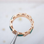 [Eternal Jewelry]SERPENTI RING PINK GOLD MALACHITE DIAMOND PAVED 4MM - 图片 10