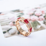 [Eternal Jewelry]SERPENTI RING PINK GOLD CARNELIAN DIAMOND PAVED 4MM - 图片 6