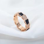 [Eternal Jewelry]SERPENTI RING PINK GOLD BLACK MOP DIAMOND PAVED 4MM - 图片 4