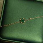 [Eternal Jewelry]SUN MALACHITE 1 DIAMOND PINK GOLD BRACELET - 图片 3
