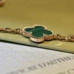 [Eternal Jewelry]CLOVER 5 MOTIFS MALACHITE BRACELET - 图片 6