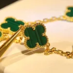 [Eternal Jewelry]CLOVER 5 MOTIFS MALACHITE BRACELET - 图片 4