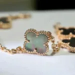 [Eternal Jewelry]CLOVER 5 MOTIF GRAY MOP  BRACELET - 图片 4