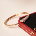 [Eternal Jewelry]PANTHERE ROSE GOLD DIAMOND OPEN BRACELET - 图片 3