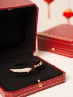 [Eternal Jewelry]PANTHERE ROSE GOLD DIAMOND OPEN BRACELET - 图片 5