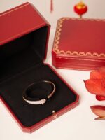 [Eternal Jewelry]PANTHERE ROSE GOLD DIAMOND OPEN BRACELET - 图片 6