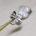 [Eternal Jewelry]CLOVER MEDIUM 1 MOTIFS  WHITE MOP EARRINGS SILVER - 图片 4