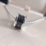 [Eternal Jewelry]ZERO 1 BLACK CERAMIC SILVER NECKLACE - 图片 4