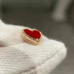 [Eternal Jewelry]HEART CARNELIAN STUD EARRINGS - 图片 5