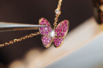 [Eternal Jewelry]BUTTERFLY RED DIAMOND ROSE GOLD NECKLACE - 图片 4