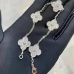 [Eternal Jewelry]CLOVER 5 MOTIFS  DIAMOND BRACELET SILVER - 图片 6