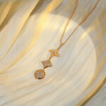 [Eternal Jewelry]STAR AND SUN DIAMOND PINK GOLD NECKLACE - 图片 4