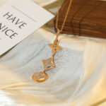 [Eternal Jewelry]STAR AND SUN DIAMOND PINK GOLD NECKLACE - 图片 6