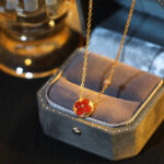[Eternal Jewelry]SUN PEDANT PINK GOLD 1 DIAMOND NECKLACE - 图片 3