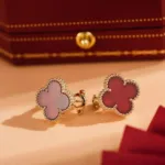 [Eternal Jewelry]CLOVER MEDIUM 1 MOTIFS CARNELIAN  EARRINGS - 图片 6
