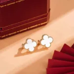 [Eternal Jewelry]CLOVER MEDIUM 1 MOTIFS  WHITE MOP STUD EARRINGS - 图片 9