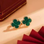 [Eternal Jewelry]CLOVER MEDIUM 1 MOTIFS MALACHITE  EARRINGS - 图片 8