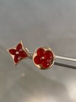 [Eternal Jewelry]STAR AND SUN PINK GOLD CARNELIAN STUD EARRINGS - 图片 3