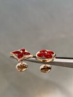 [Eternal Jewelry]STAR AND SUN PINK GOLD CARNELIAN STUD EARRINGS - 图片 5