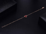 [Eternal Jewelry]HEART CARNELIAN PINK GOLD BRACELET - 图片 5