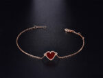 [Eternal Jewelry]HEART CARNELIAN PINK GOLD BRACELET - 图片 7