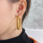 [Eternal Jewelry]CLASH HOOP EARRINGS - 图片 2