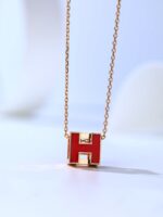 [Eternal Jewelry]H CAGE PINK GOLD NECKLACE - 图片 3