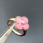 [Eternal Jewelry]CLOVER RHODONITE ROSE GOLD RING