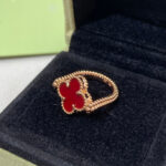 [Eternal Jewelry]CLOVER RIVERSIBLE PINK GOLD RING