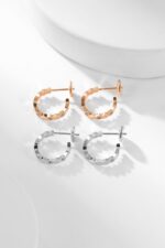 [Eternal Jewelry]BEE LOVE DIAMOND HOOP EARRINGS - Image 8