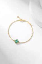 [Eternal Jewelry]CLOVER BRACELET MALACHITE 1 MOTIF - 图片 3